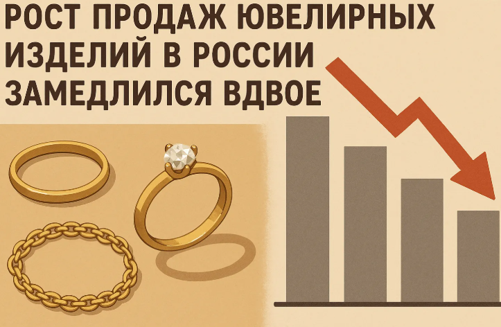 Рост продаж ювелирных изделий в России замедлился вдвое