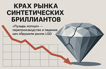 Рынок синтетических бриллиантов переживает крах